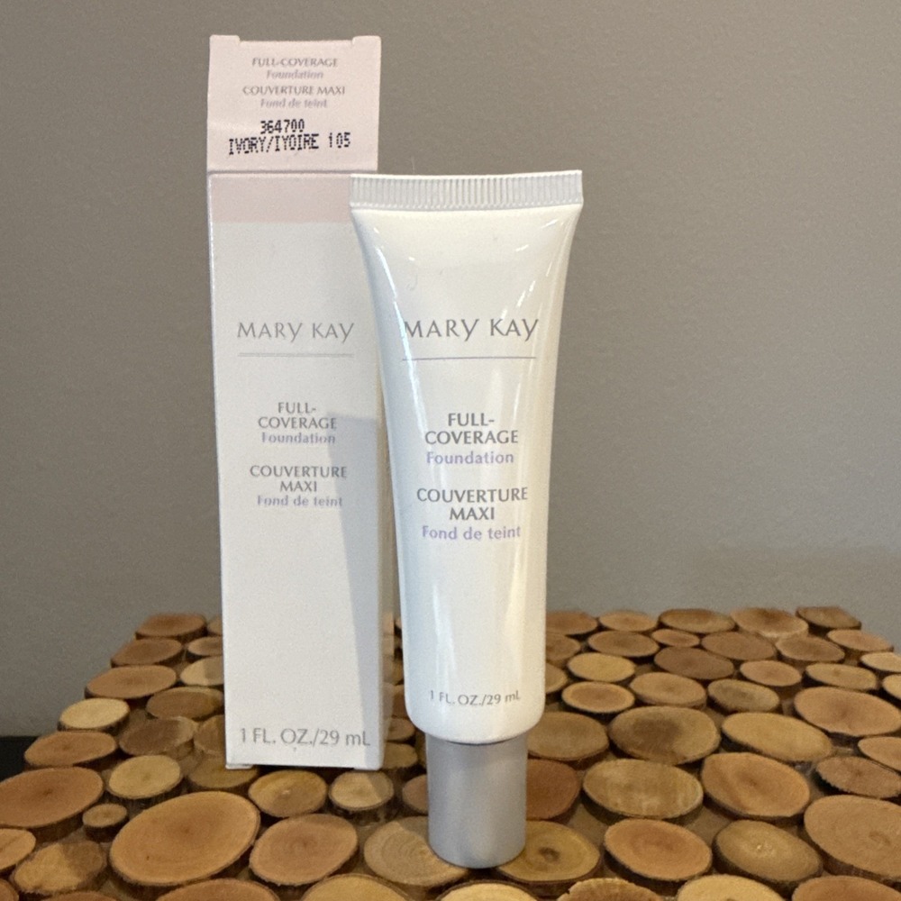 Mary Kay Full‎ Coverage Foundation IVORY 105 - Gray Cap # 364700 Normal To Dry
